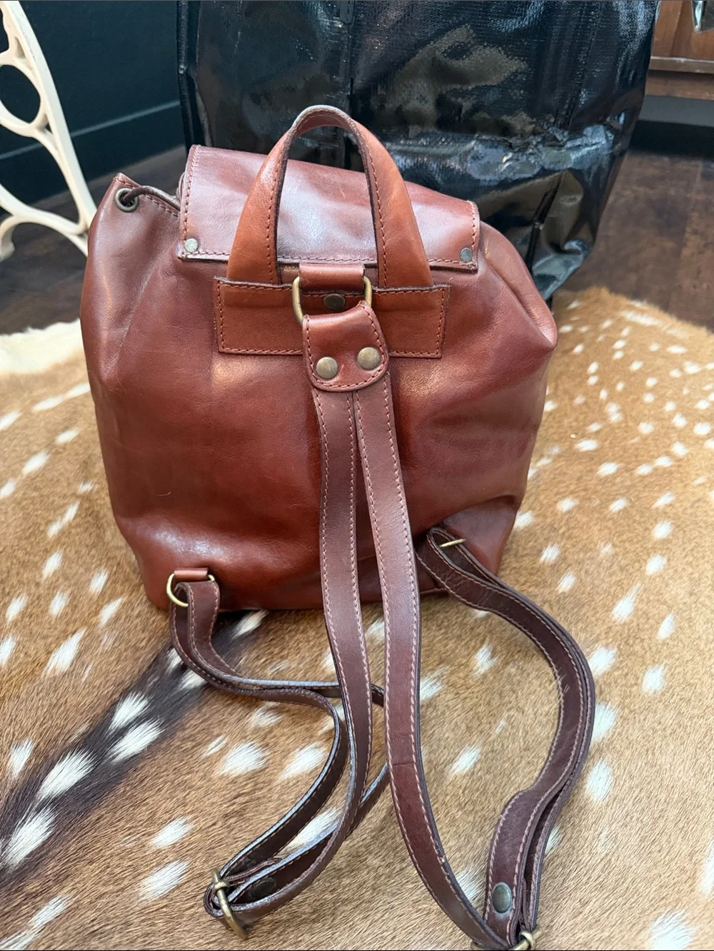 vintage Robe di Firenze leather backpack